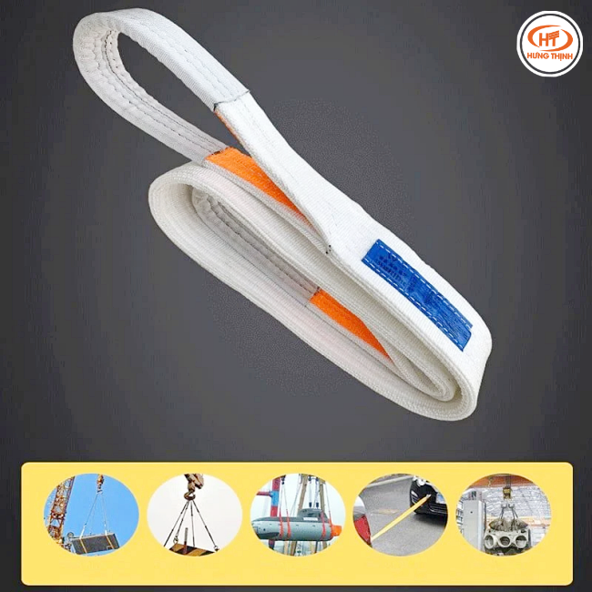 Dây cáp cẩu vải là thiết bị chuyển dụng để nâng, bốc hàng hóa
