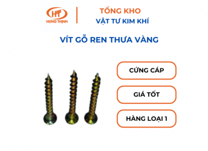 Vít Gỗ Vàng Ren Thưa